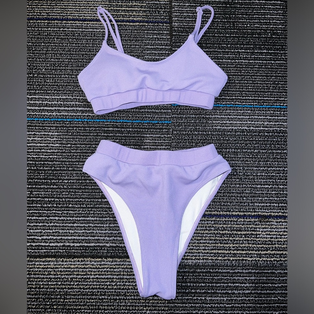 SHEIN lavender colored swimsuit bikini set women’s size S.